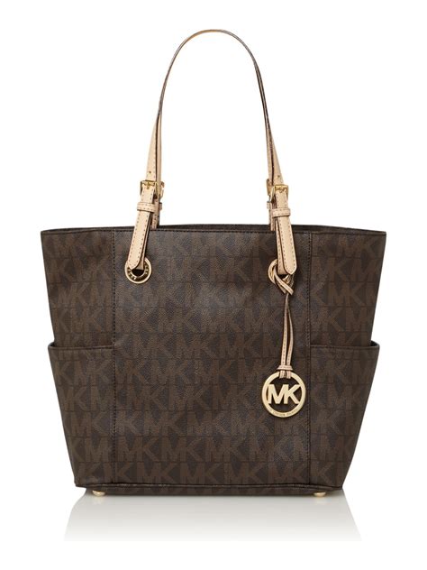 michael kors monogram tote fashion blogger|michael kors brown tote bag.